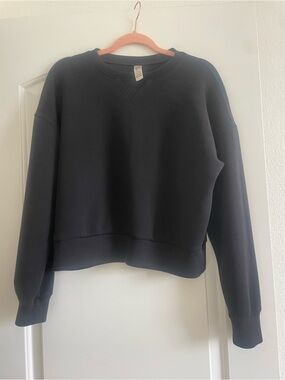 SPANX Black Crewneck Sweatshirt